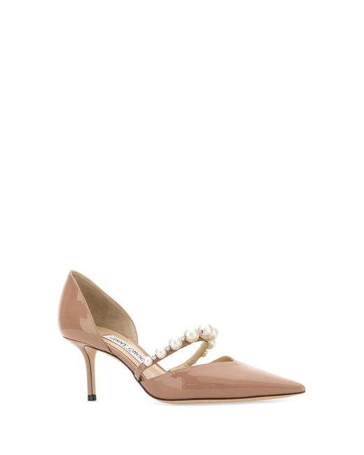 Jimmy Choo Pink Solid Pointed Toe Pumps