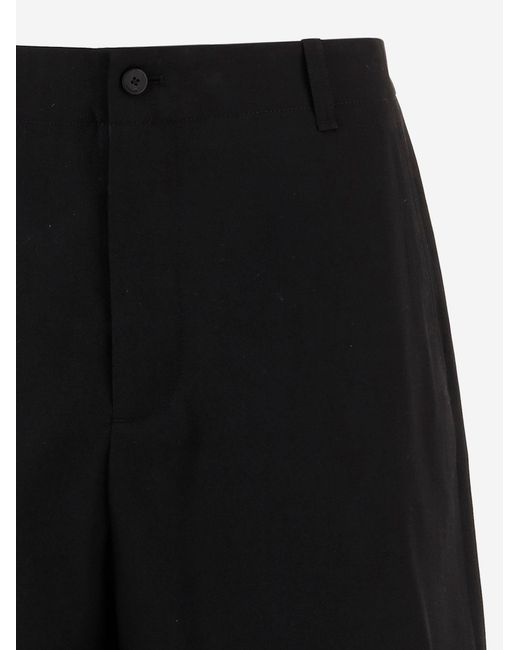 Jacquemus Black Wool Shorts for men