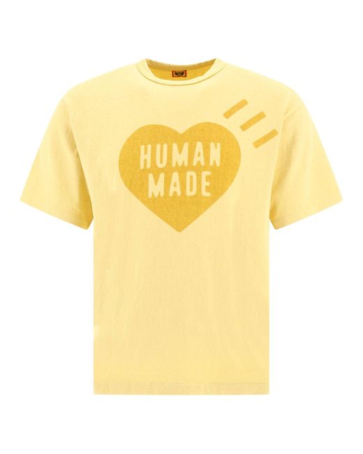 Human Made Yellow Ningen Sei Plant T Shirt for men