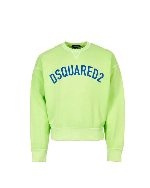 DSquared² Katoenen Sweatshirt Met Logo in het Green voor heren