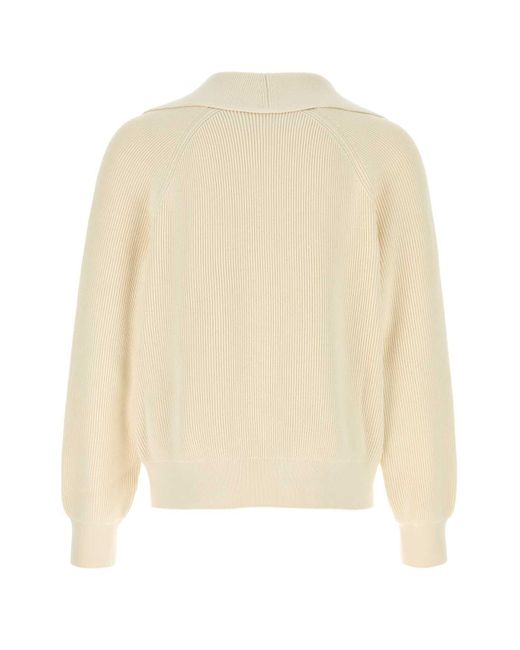 Bottega Veneta Natural Cream Cotton Blend Sweater for men