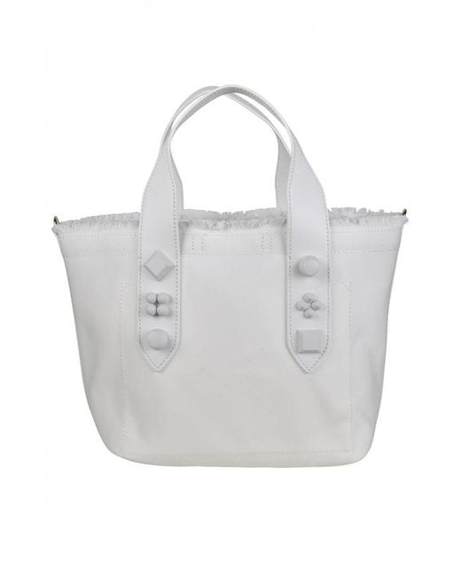 Christian Louboutin White Frangibus Small Tote Bag