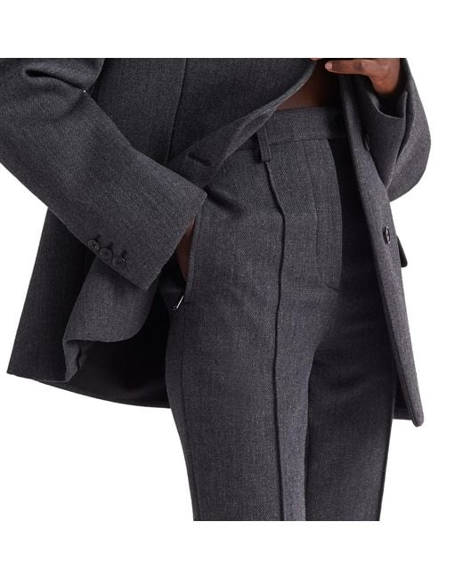 Prada Blue Wool Pants