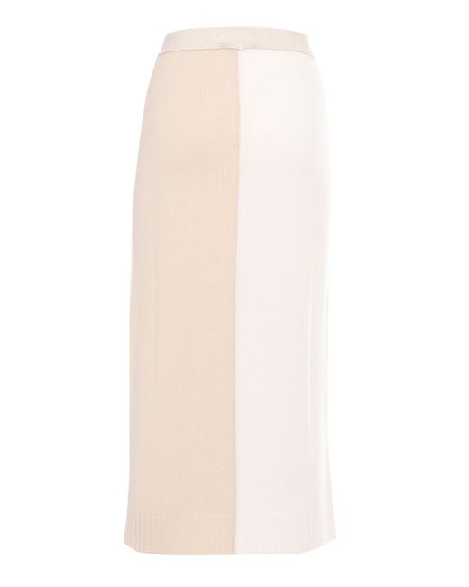 Lorena Antoniazzi White Knit Skirt