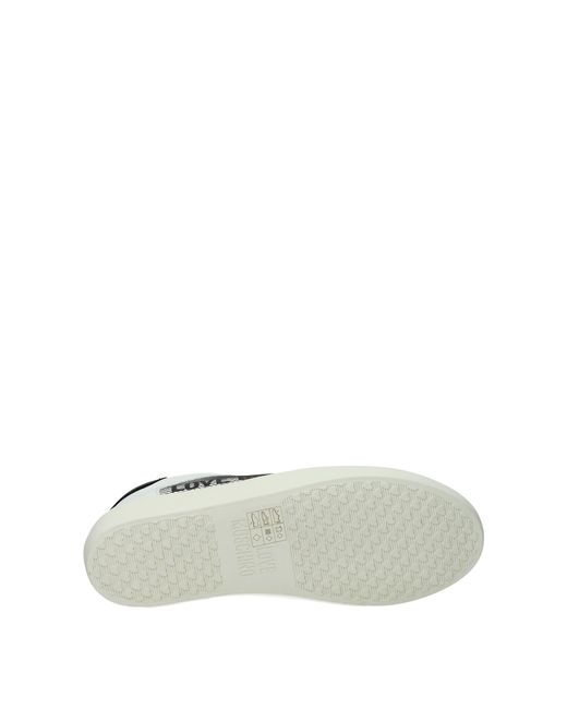 Love Moschino White Sneakers Donna Pelle Bianco