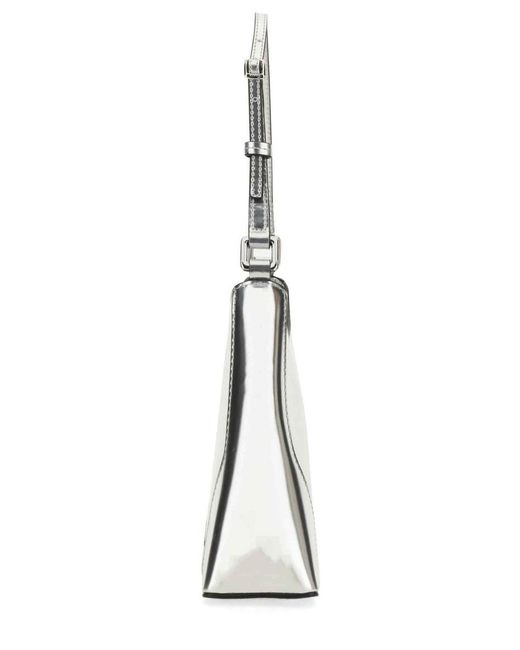 Staud White Shoulder Bag "Linda"