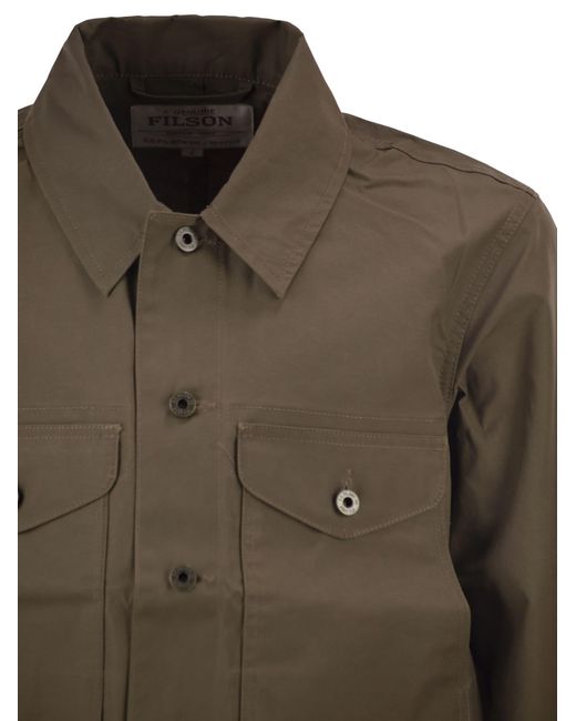 Filson Katoenen Veldjack Met Praktische Zakken in het Brown
