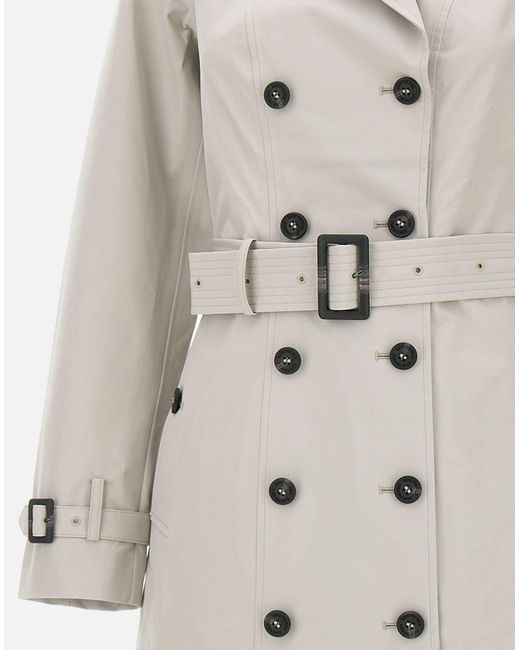 Save The Duck Bewaar De Eend Audrey Trench Coat In Beige Gray