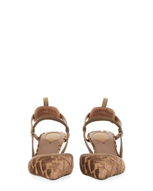 Fendi Brown Slingback Shoe "hummingbird Lite"