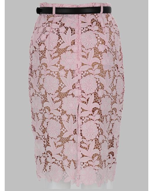 Self-Portrait Pink Mini Skirt With Detachable Lining