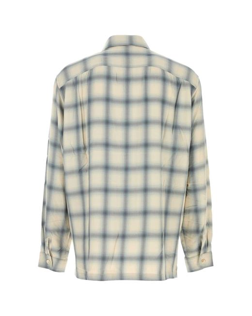 Our Legacy White Light Check Shirt for men