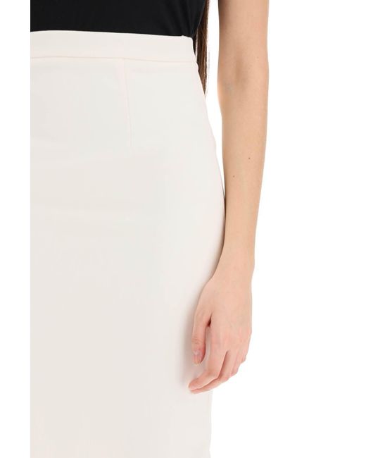 Midi Cady Skirt in di Roland Mouret in White