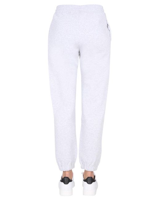MSGM White Cotton Logo Activewear