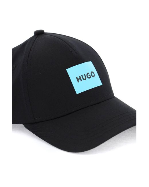 HUGO Blue Baseball Cap With Patch Design for men