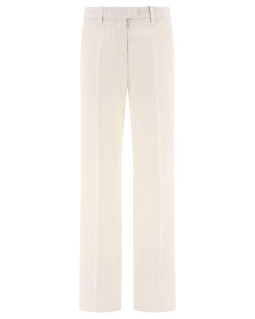 Pantaloni in tessuto Slub di Etro in White