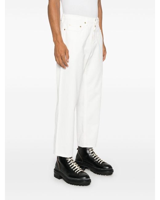 Golden Goose Deluxe Brand White Loose Fit Denim Jeans for men
