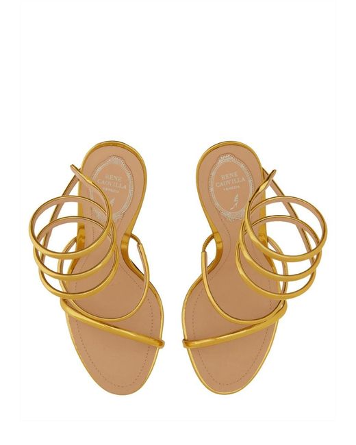 Rene Caovilla Metallic Sandals