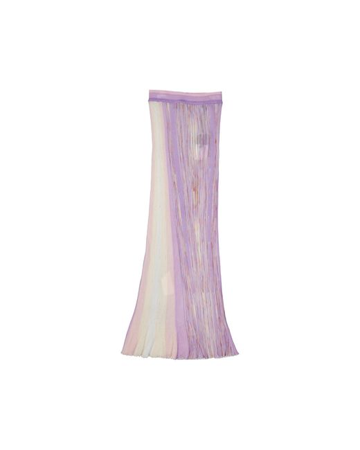 Missoni Purple Elastic Maxi Skirt