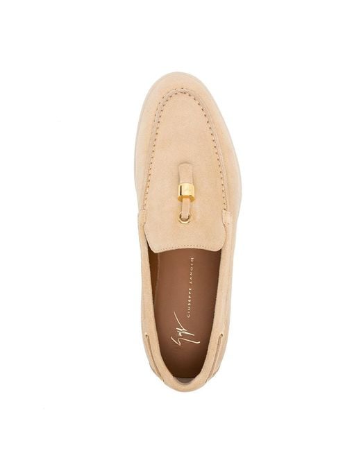 Giuseppe Zanotti Natural Elegant Suede Ballerinas For
