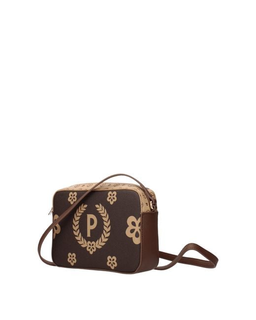 Pollini Brown Crossbody Bags Pvc/Cream