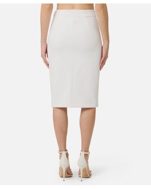 Elisabetta Franchi White Logo Detail Skirt