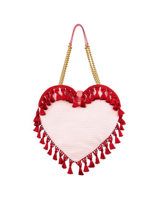 Dolce & Gabbana Red My Heart Häkeltasche