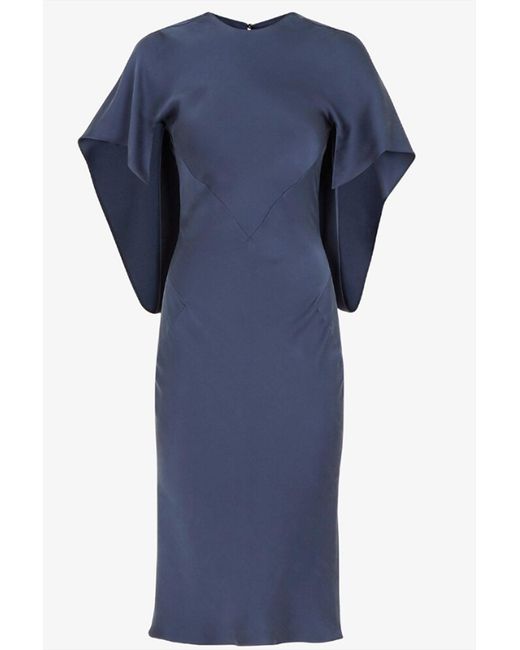 Fendi Mini-Jurk Met Capemouwen in het Blue