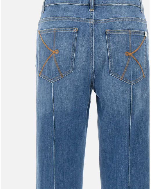 Jeans de mezclilla de algodón azul Kaos de color Blue
