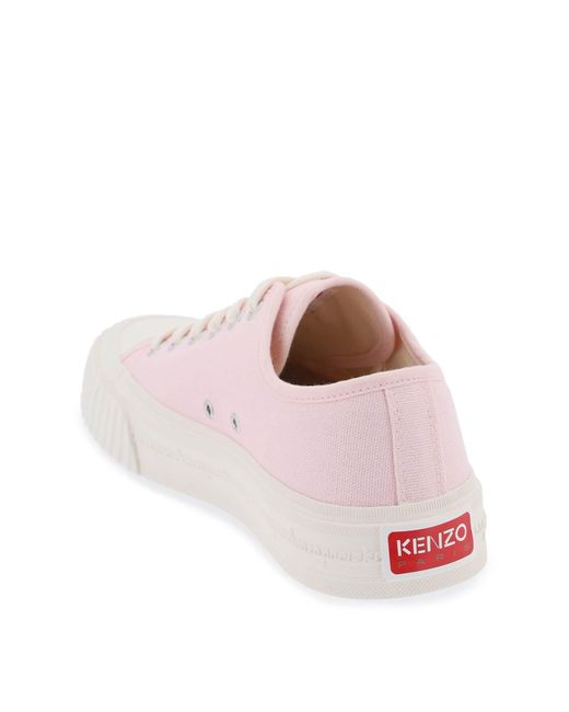 KENZO Canvas School Sneakers in het Pink