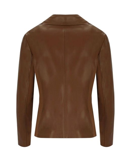 Myskin Brown Basic Single Breasted Blazer