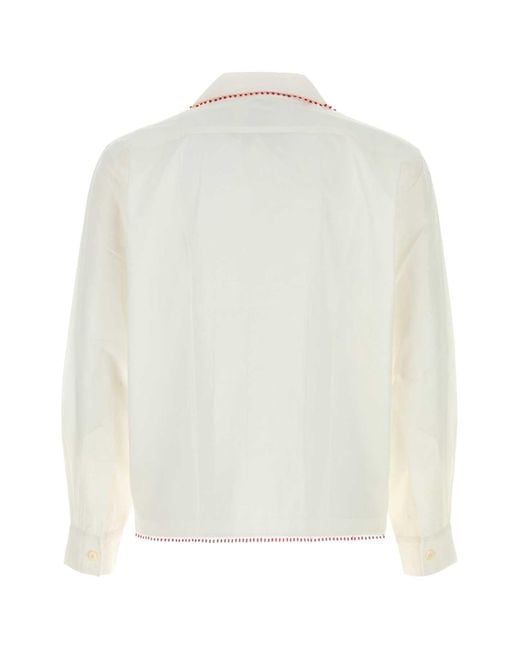 Bode White Poplin Shirt for men