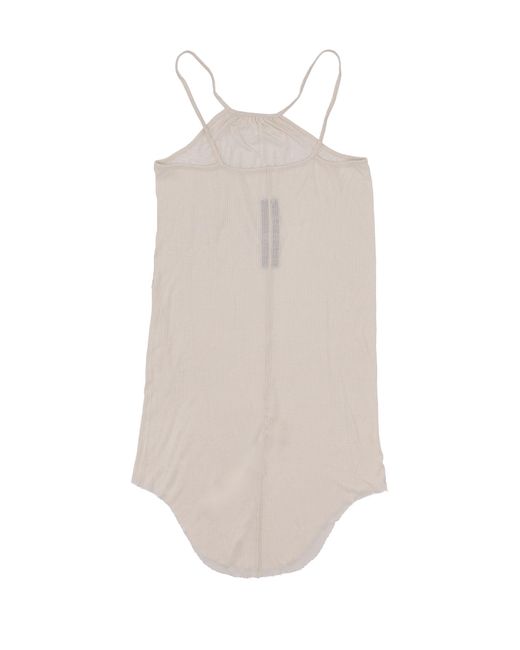 Rick Owens White Square Neck Tank Top