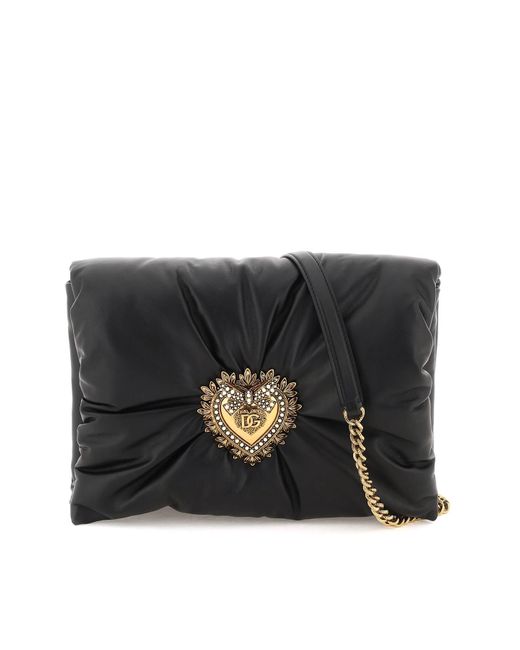 Borsa A Tracolla 'Devotion' Soft di Dolce & Gabbana in Black