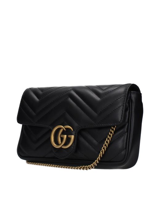 Gucci Black Marmont Leather Crossbody Bag