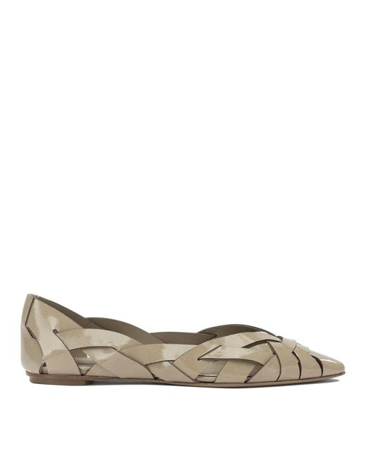 Roberto Del Carlo Brown Calf Leather Leather Ballerinas