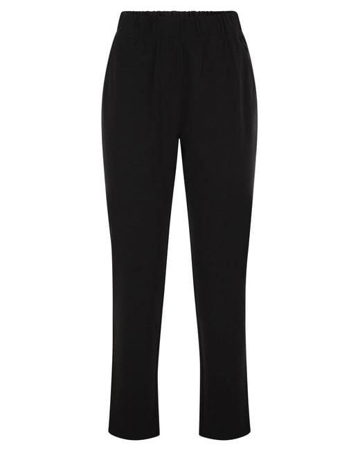 Weekend by Maxmara Black Wkdelfo Slim Fit Stretch Technical Jersey Trousers