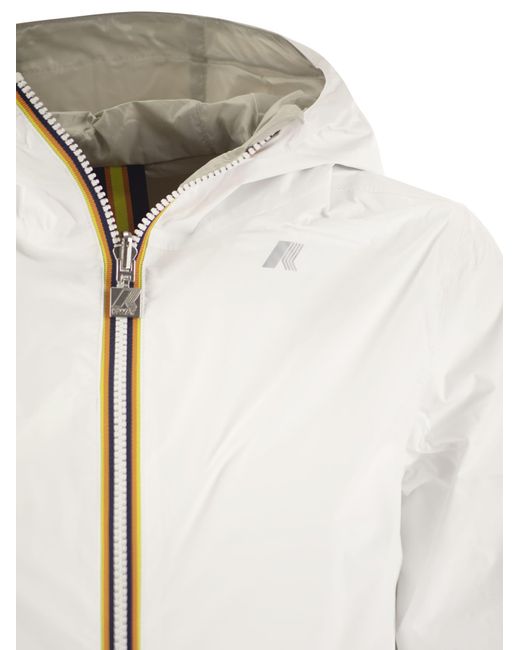K-Way White Sophie Plus Reversible Hooded Jacket