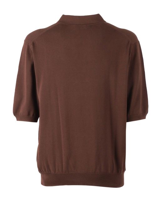 SLOWEAR ZANONE Brown Polo Mc