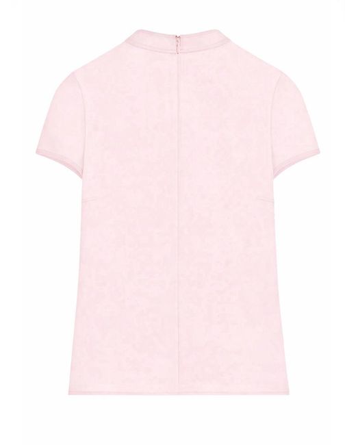 Courreges Pink Heritage Logo-Embroidered Top