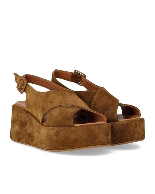 Strategia Brown Toffee Platform Sandal