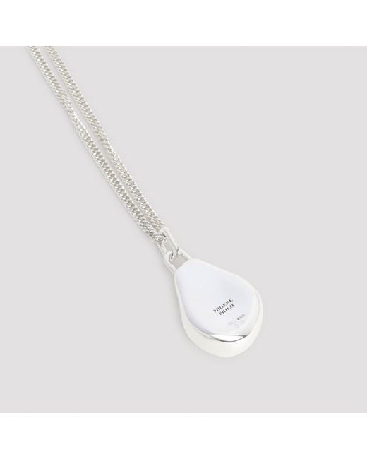 Phoebe Philo White Kieselstein Halskette