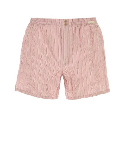 Dolce & Gabbana Pink Embroidered Viscose Blend Boxer