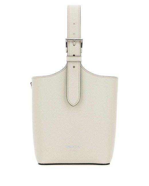 Prada Natural Leather Shoulder Bag
