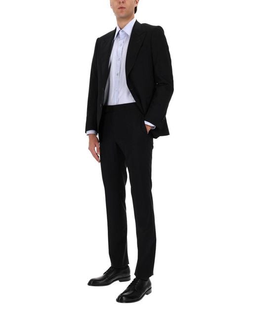Tom Ford Black "Grand Overcheck Shelton" Suit for men