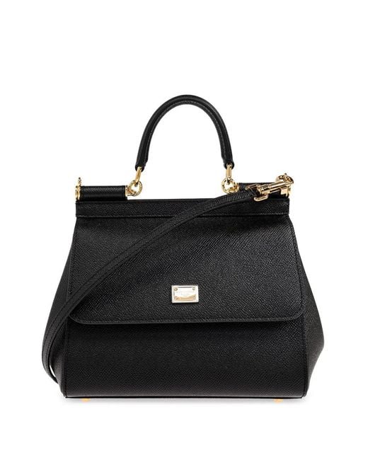 Dolce & Gabbana Black Medium Sicily Hand Bag