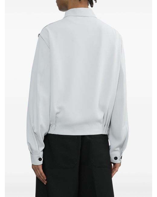 Random Identities White "Simmo Vintage" Zip Up Blouson
