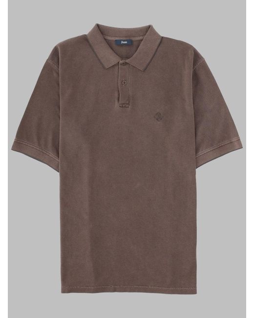 Herno Brown Polo Con Logo