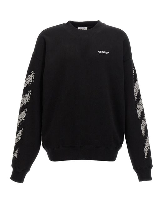 Off-White c/o Virgil Abloh Black Off- 'Pixel Diag Skate' Sweatshirt for men