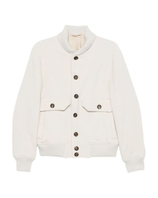 Eleventy Jack Met Knoopsluiting in het White voor heren