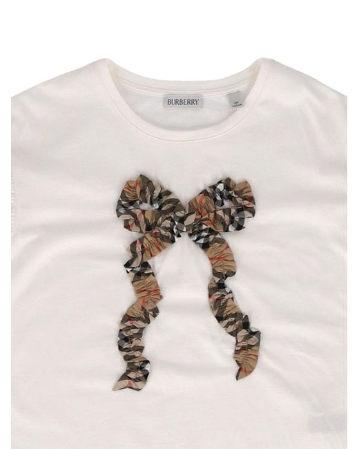 Burberry White Kid Girl T Shirts